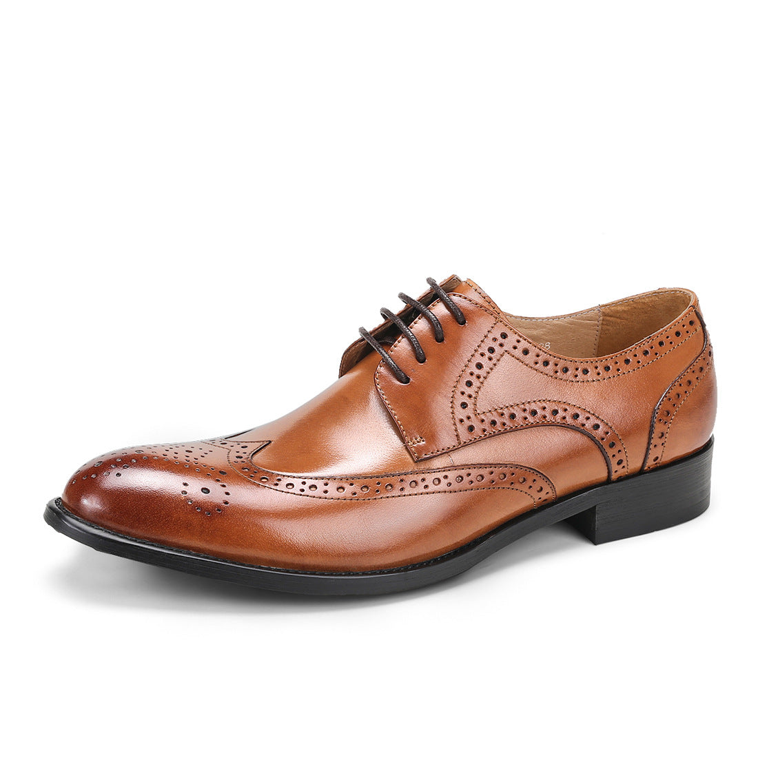 Brogues Derby Style Cow Hide Leather Shoes