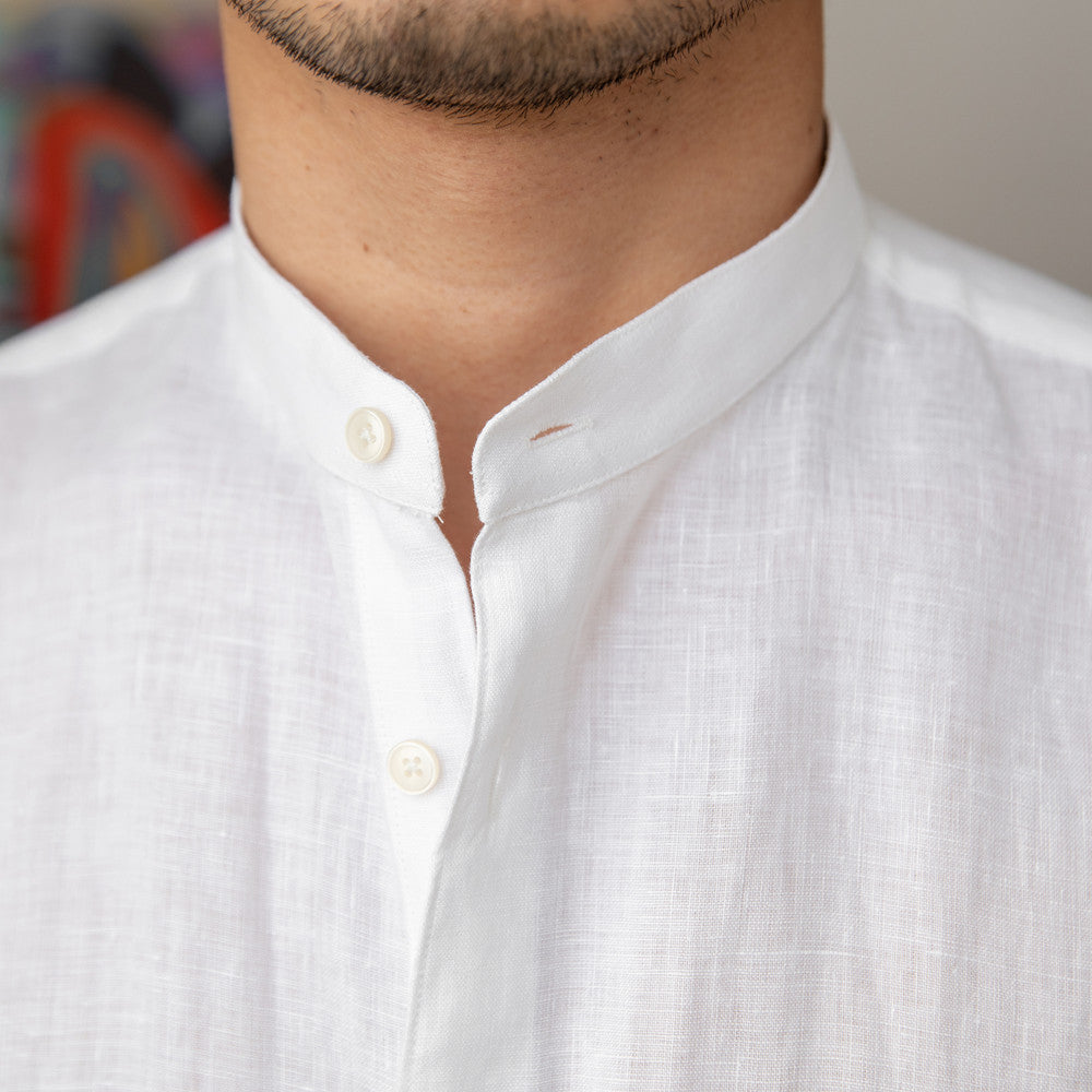 Mandarin Linen Shirt