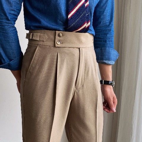 Side-Tab Trousers