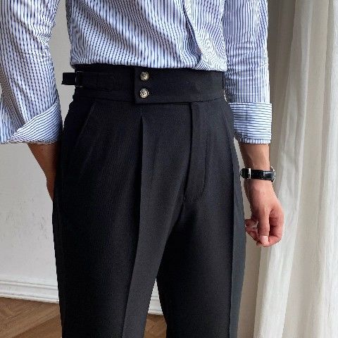 Side-Tab Trousers