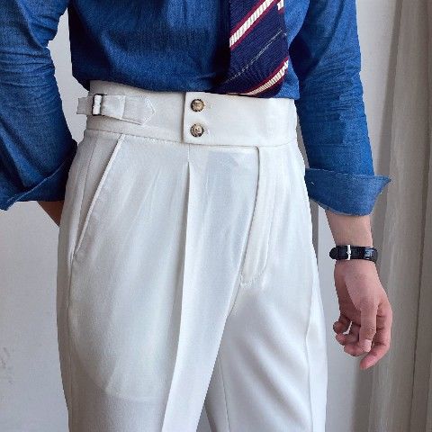 Side-Tab Trousers