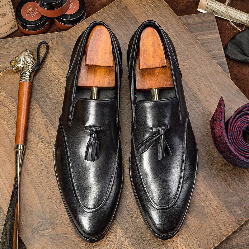 Kingsley Leather Tassle Loafers