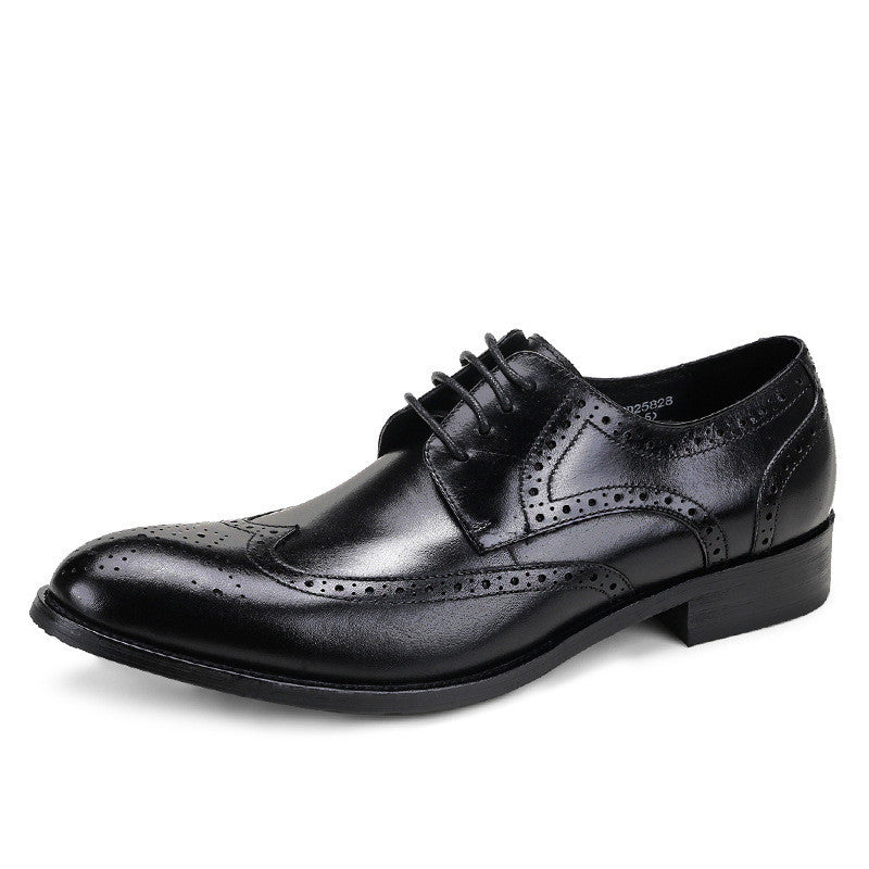 Brogues Derby Style Cow Hide Leather Shoes