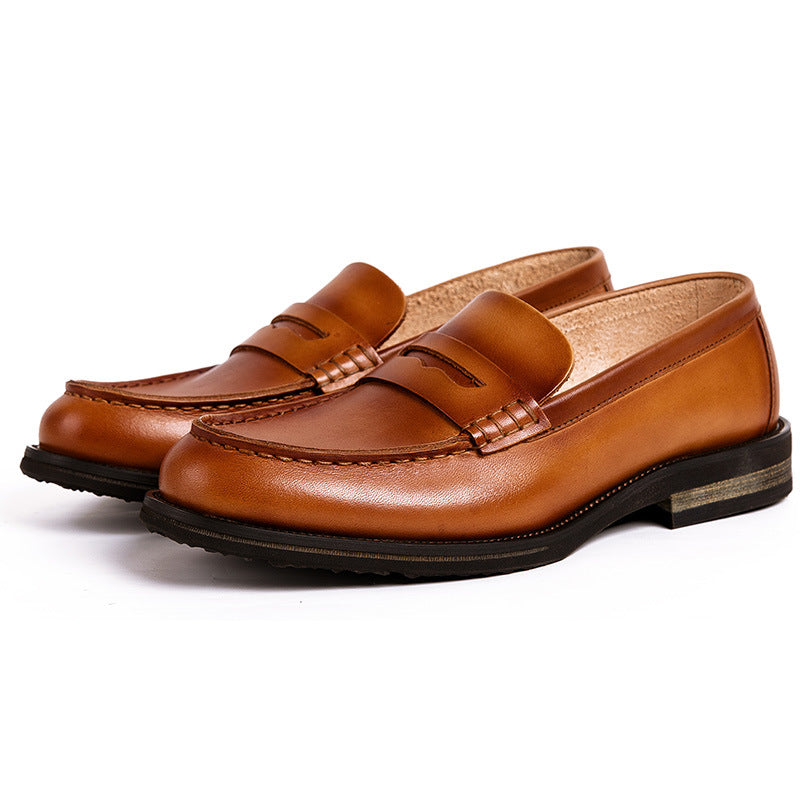 Cow Hide Leather Penny Loafers