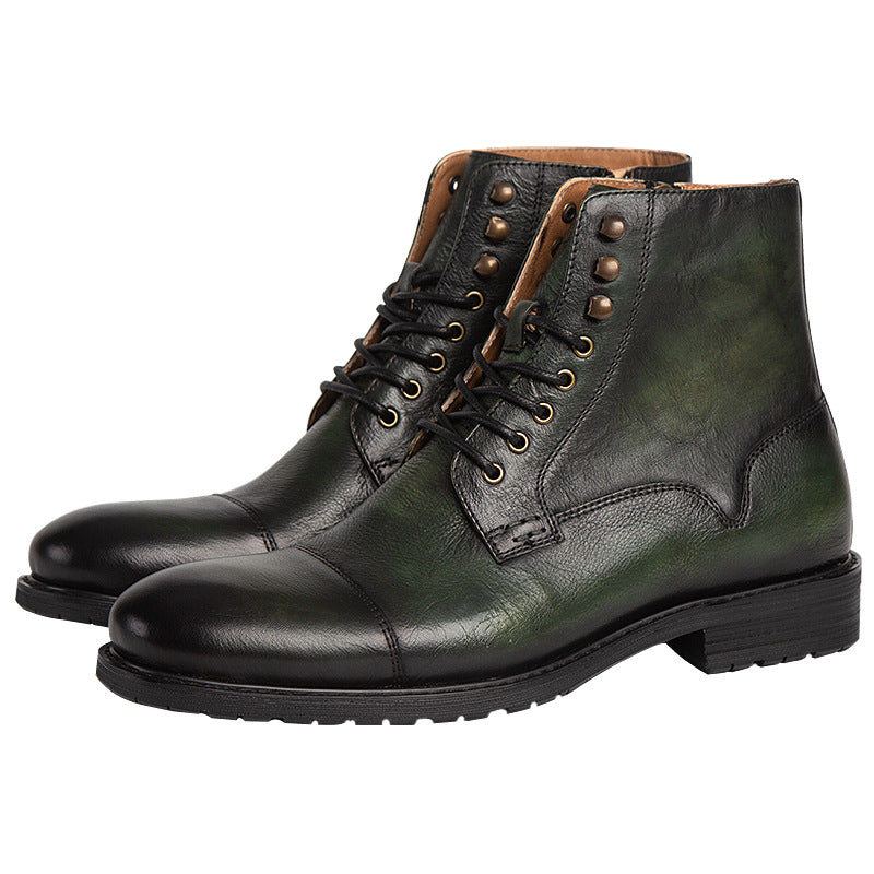 Calf Leather Martin Boots