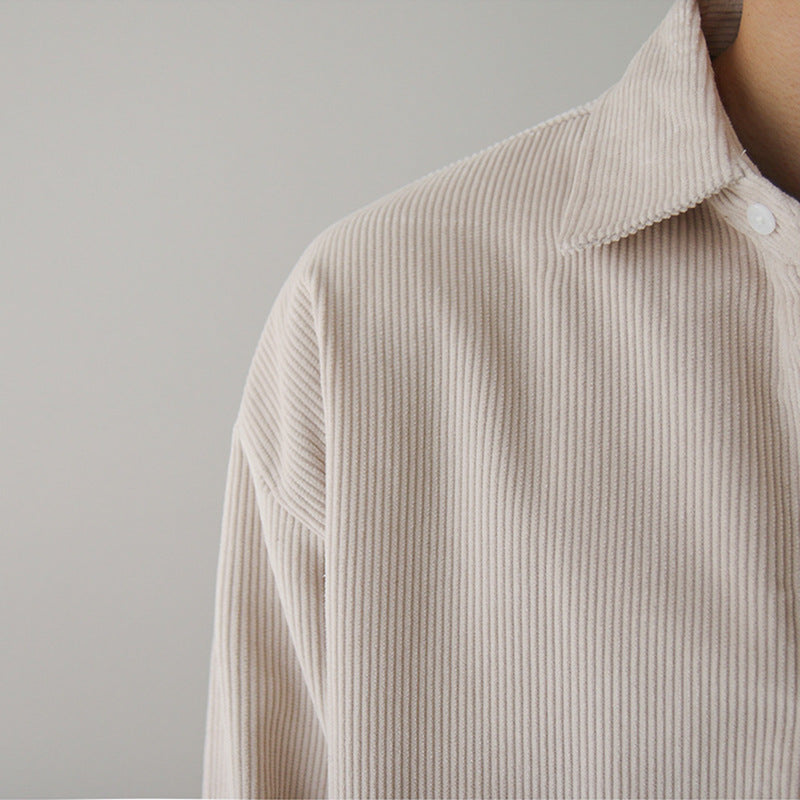 Long-Sleeve Corduroy Shirt