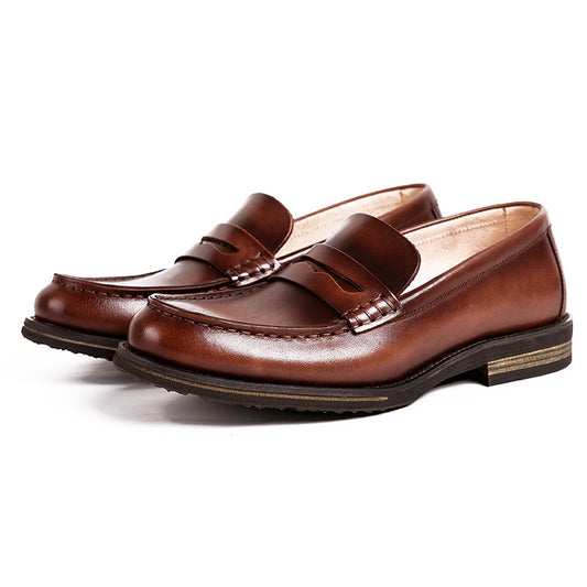 Cow Hide Leather Penny Loafers