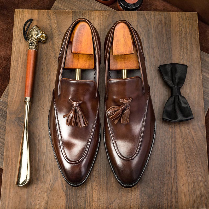 Kingsley Leather Tassle Loafers