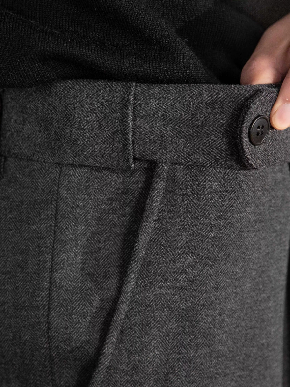 Gurkha Sidetab Herringbone Trousers