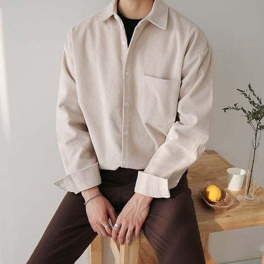 Long-Sleeve Corduroy Shirt