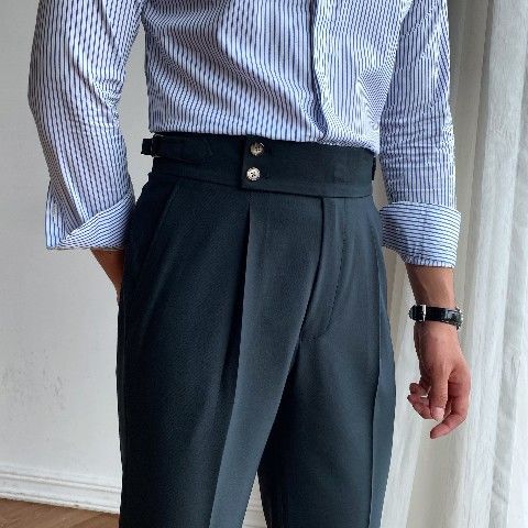 Side-Tab Trousers