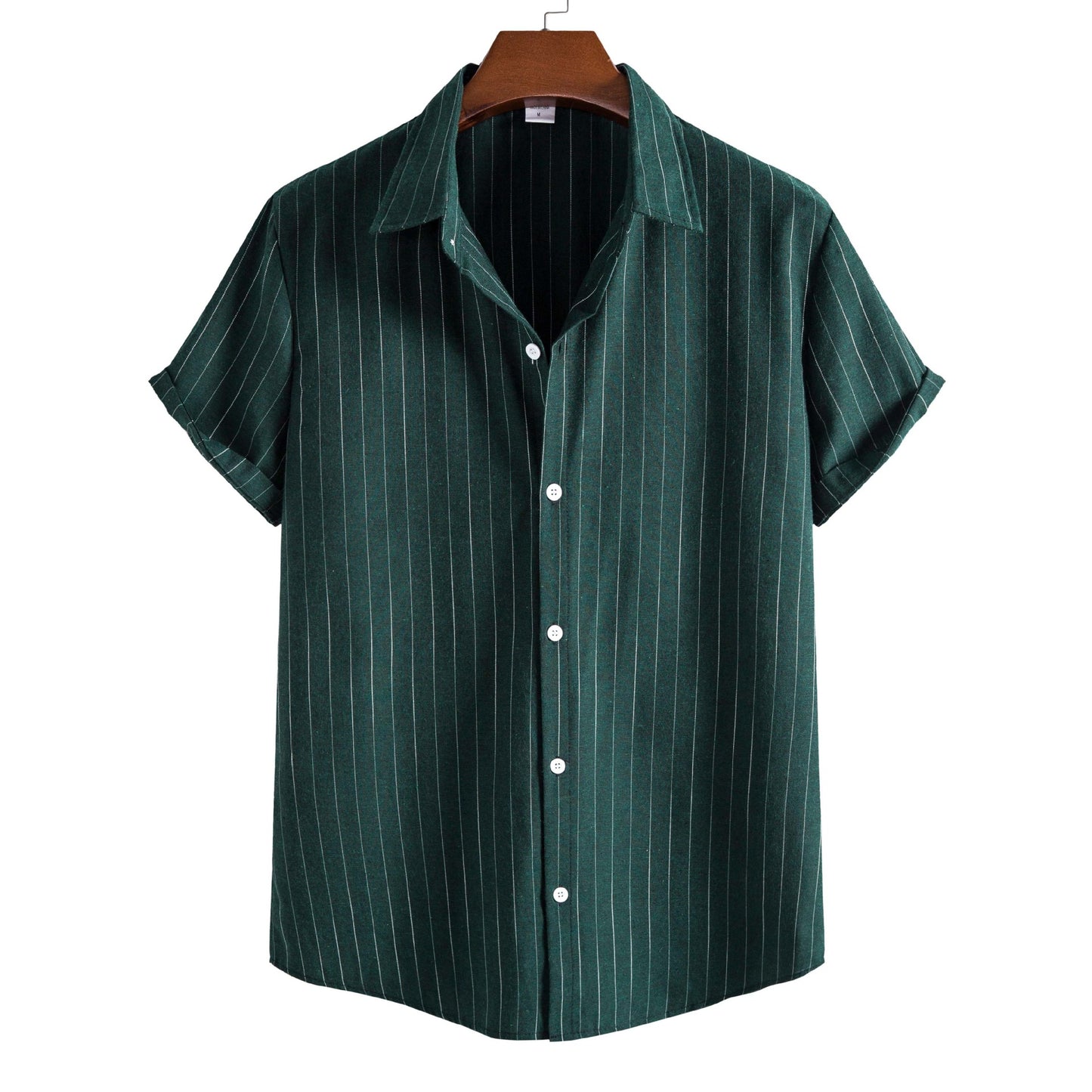 Striped Button-up Short Sleeve Shirt