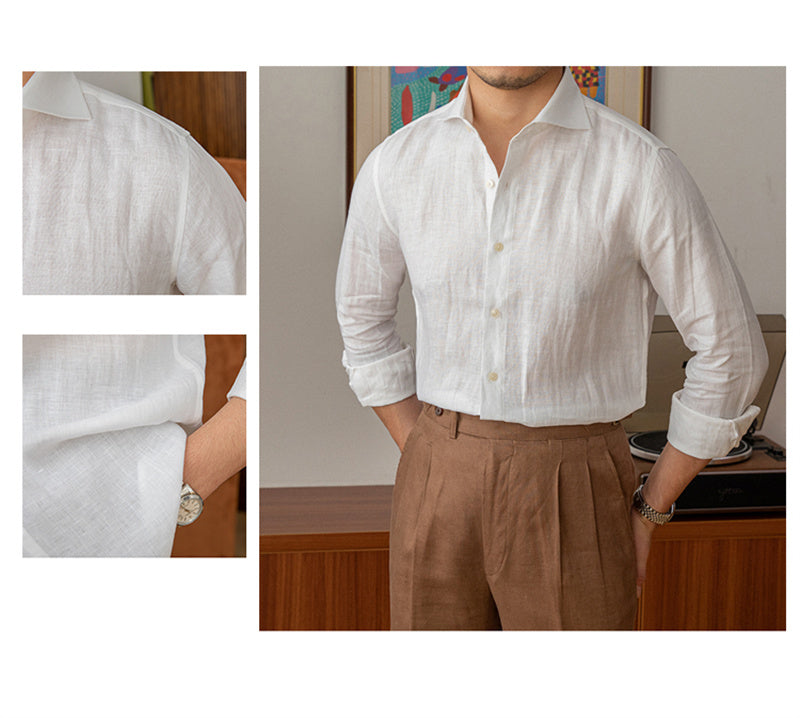 Long-sleeved Linen Shirt