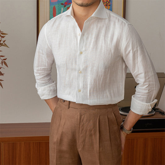 Long-sleeved Linen Shirt