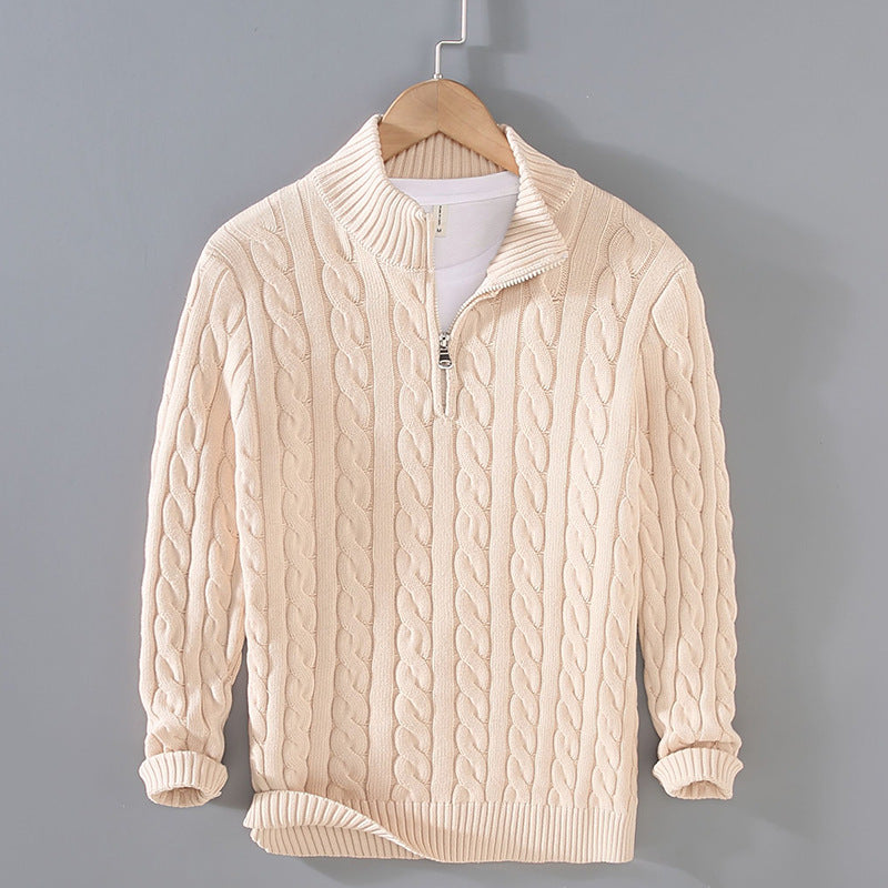 Knitted-Quarter Zip